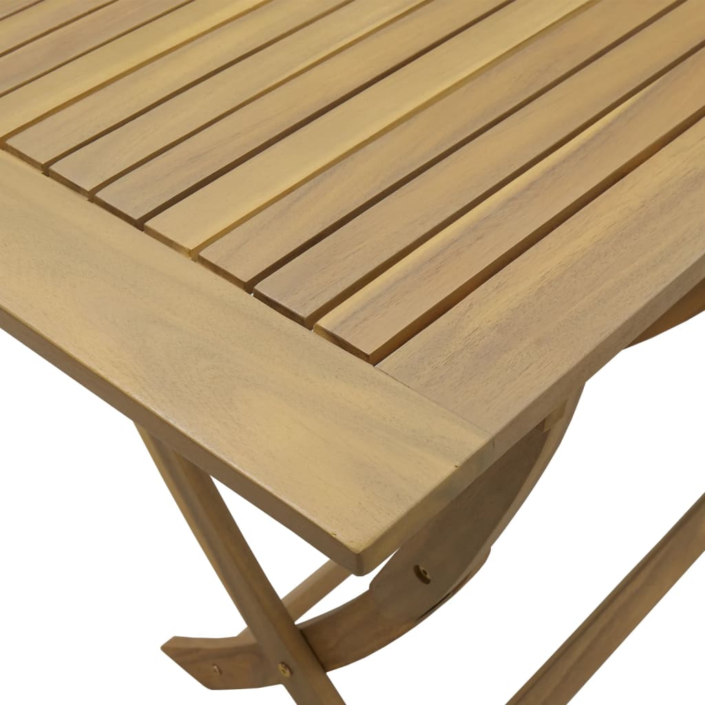 Tavolo da Giardino Pieghevole 110x55x75cm Legno Massello Acacia 365736