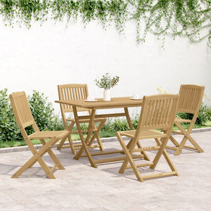 Sedie Giardino Pieghevoli 4 pz 57x49x90cm Legno Massello Acacia 365744