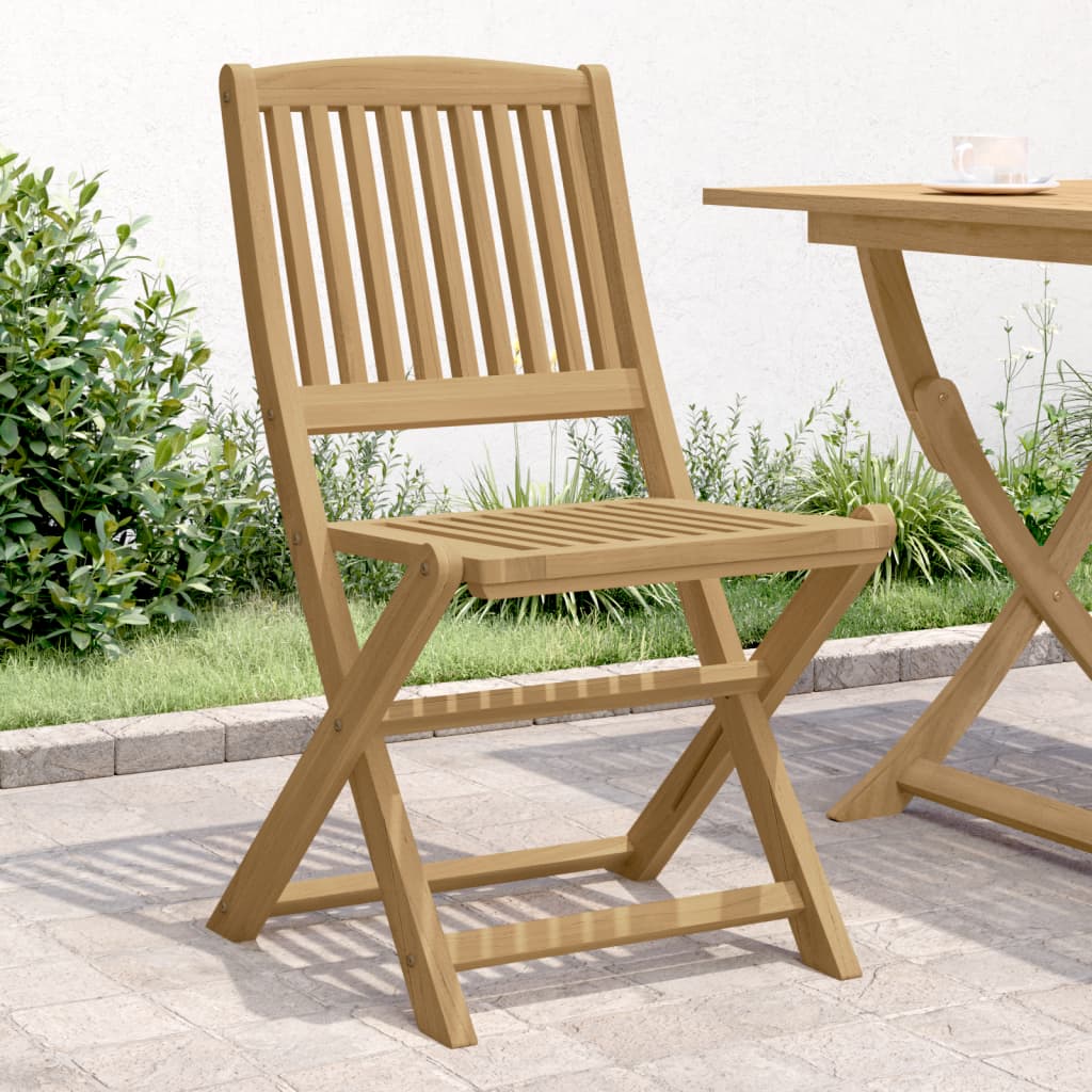 Sedie Giardino Pieghevoli 4 pz 57x49x90cm Legno Massello Acacia 365744