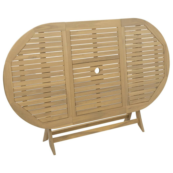 Tavolo da Giardino Pieghevole 160x85x75cm Legno Massello Acacia 365746