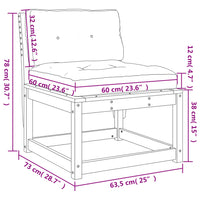 Divano da Giardino con Cuscini Legno Massello Douglas 844692