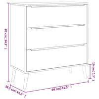 Cassettiera Rovere Sonoma 80x38,5x87 cm in Legno Multistrato 377414