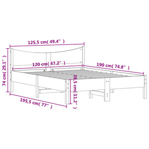 Giroletto Bianco 120x190 cm Legno Massello di Pino 844750