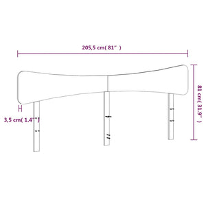 Testiera Bianca 200 cm in Legno Massello di Pino 844762