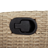 Panca Reclinabile da Giardino con Cuscini Beige in Polyrattan 368230