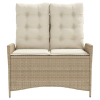 Panca Reclinabile da Giardino con Cuscini Beige in Polyrattancod mxl 111707