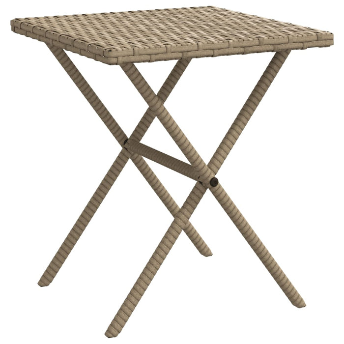 Lettini Prendisole 2 pz con Tavolino Beige in Polyrattan 368254