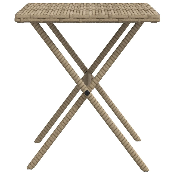 Lettini Prendisole 2 pz con Tavolino Beige in Polyrattan 368254