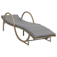 Lettini Prendisole 2 pz con Tavolino Beige in Polyrattan 368267