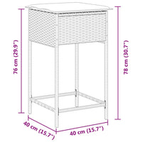 Sgabelli da Bar con Cuscini 2 pz Marroni in Polyrattan 368318