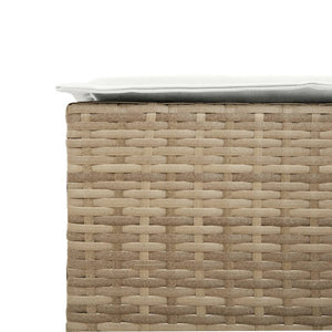 Sgabelli da Bar con Cuscini 2 pz Beige in Polyrattan 368321