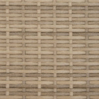 Lettino Prendisole con Cuscini Beige in Polyrattan 368330