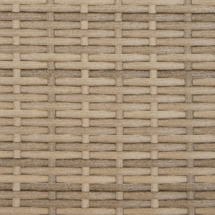 Lettino Prendisole con Cuscini Beige in Polyrattan 368330