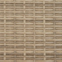 Lettino Prendisole con Cuscini Beige in Polyrattan 368348