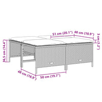 Sgabelli da Giardino con Cuscini 4 pz Neri in Polyrattan 368362