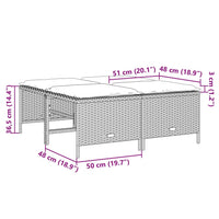 Sgabelli da Giardino con Cuscini 4 pz Grigi in Polyrattan 368364