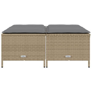 Sgabelli da Giardino con Cuscini 4 pz Beige in Polyrattan 368365