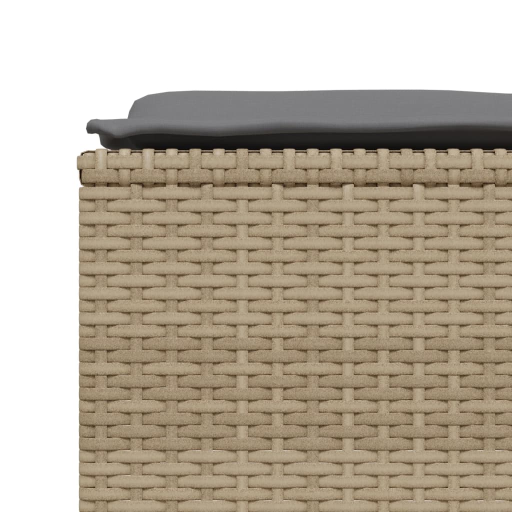 Sgabelli da Giardino con Cuscini 4 pz Beige in Polyrattan 368365