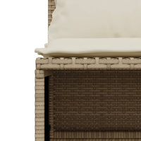 Set Divano da Giardino 4 pz con Cuscini Beige in Polyrattan 368375