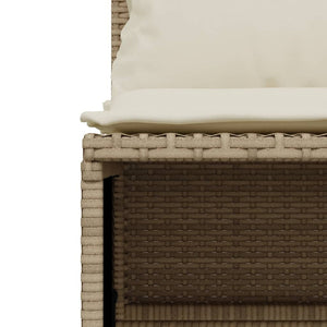 Set Divano da Giardino 4 pz con Cuscini Beige in Polyrattan 368375