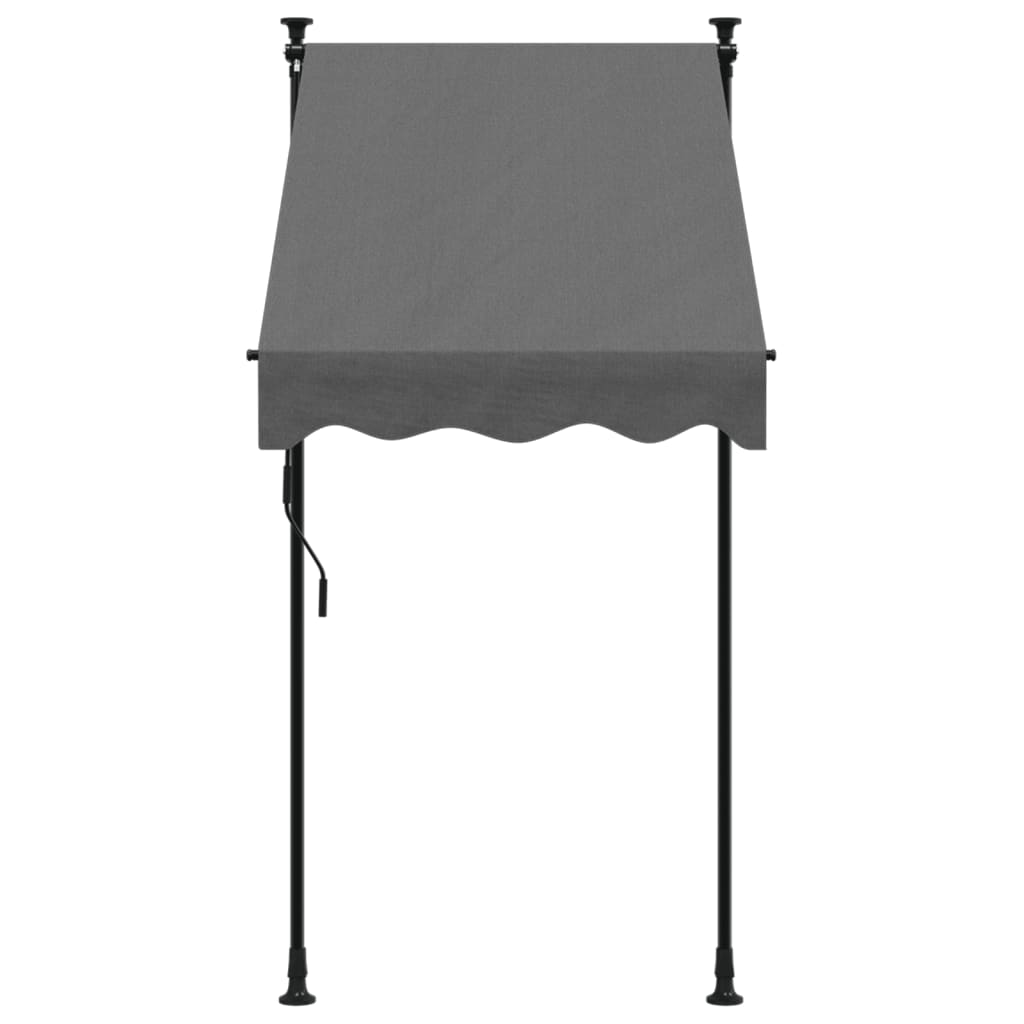 Tenda da Sole Retrattile Antracite 100x150 cm Tessuto e Acciaio 368736