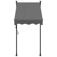 Tenda da Sole Retrattile Antracite 100x150 cm Tessuto e Acciaio 368736