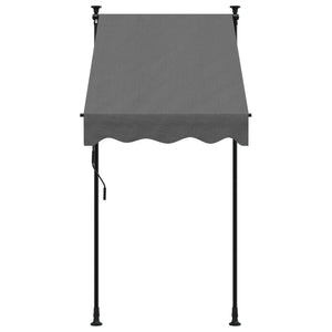 Tenda da Sole Retrattile Antracite 100x150 cm Tessuto e Acciaio 368736