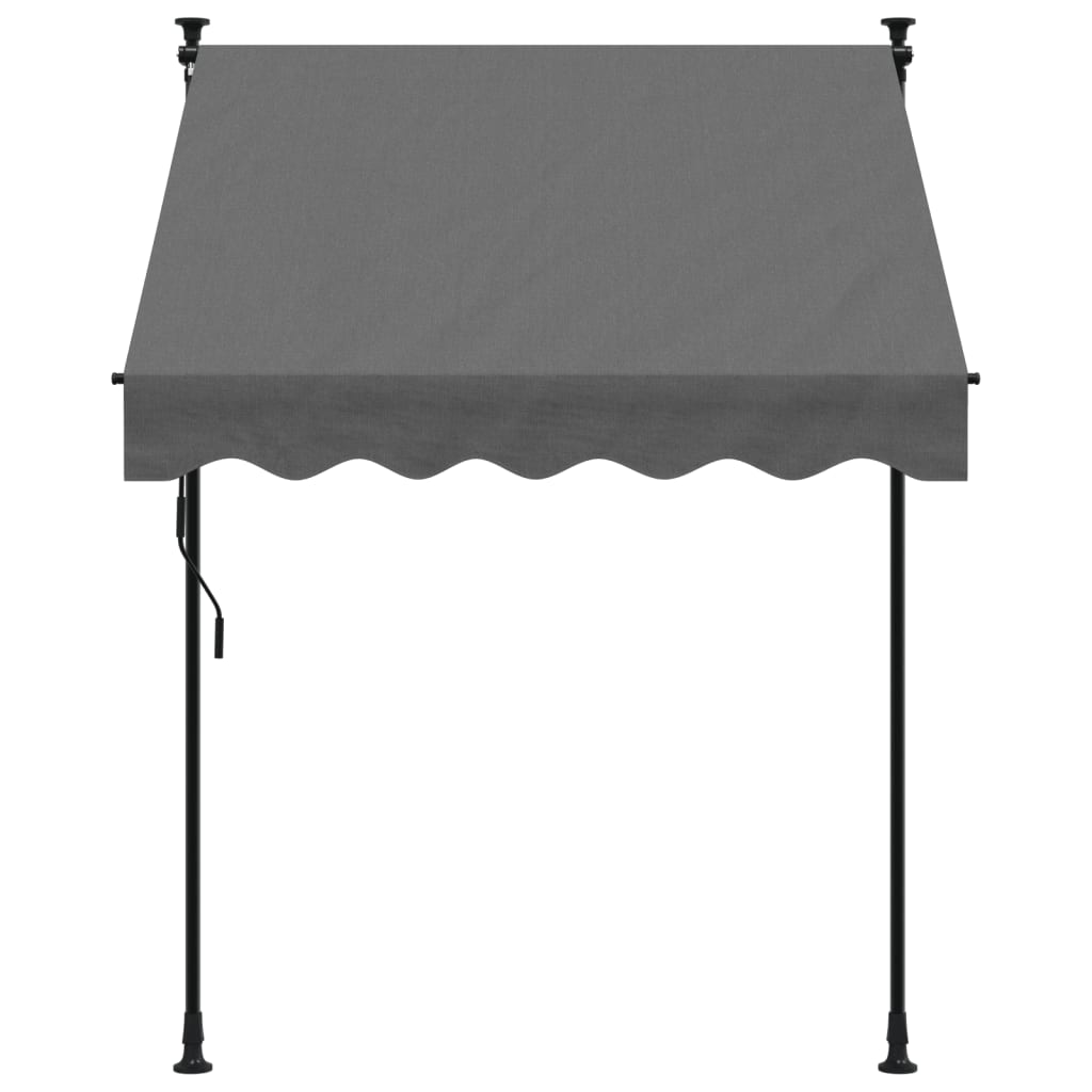 Tenda da Sole Retrattile Antracite 150x150 cm Tessuto e Acciaio 368737