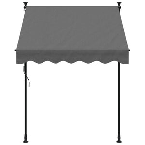 Tenda da Sole Retrattile Antracite 150x150 cm Tessuto e Acciaio 368737