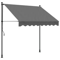 Tenda da Sole Retrattile Antracite 200x150 cm Tessuto e Acciaio 368738