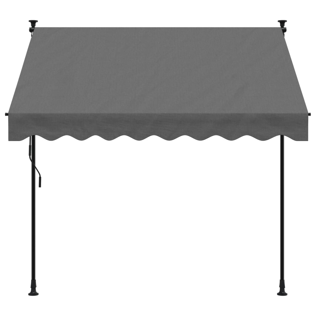 Tenda da Sole Retrattile Antracite 200x150 cm Tessuto e Acciaio 368738