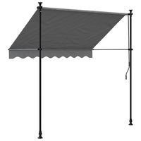 Tenda da Sole Retrattile Antracite 200x150 cm Tessuto e Acciaio 368738