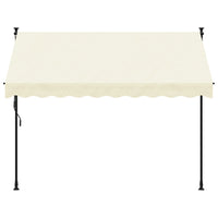 Tenda da Sole Retrattile Crema 250x150 cm in Tessuto e Acciaio 368746