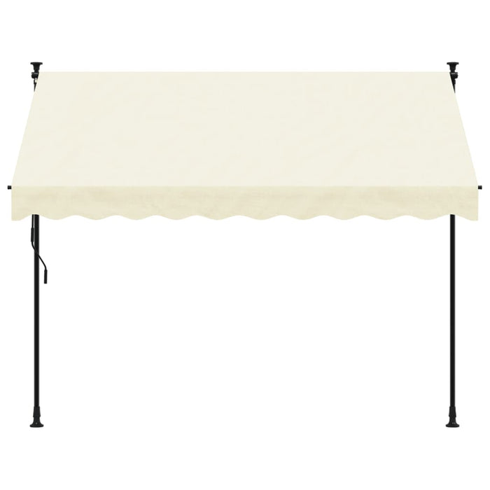 Tenda da Sole Retrattile Crema 250x150 cm in Tessuto e Acciaio 368746