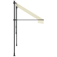 Tenda da Sole Retrattile Crema 250x150 cm in Tessuto e Acciaio 368746