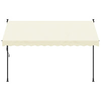 Tenda da Sole Retrattile Crema 300x150 cm in Tessuto e Acciaio 368747