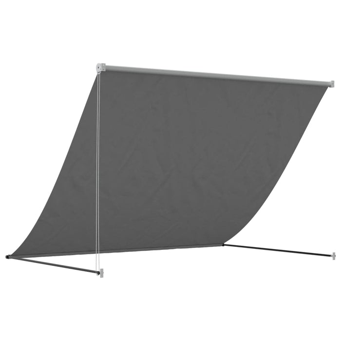 Tenda da Sole Retrattile Antracite 250x150 cm Tessuto e Acciaio 368753