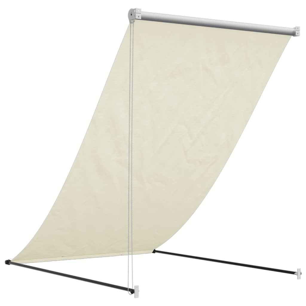 Tenda da Sole Retrattile Crema 150x150 cm in Tessuto e Acciaio 368758