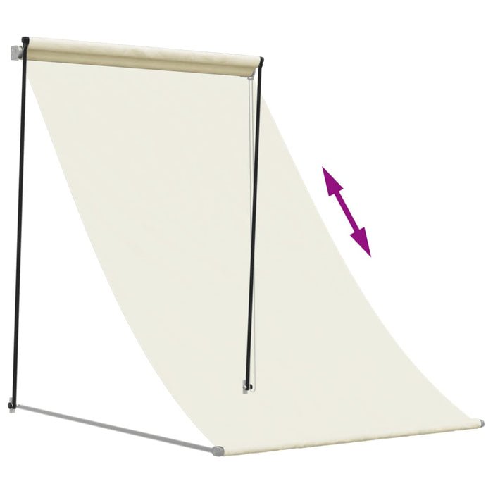 Tenda da Sole Retrattile Crema 150x150 cm in Tessuto e Acciaio 368758