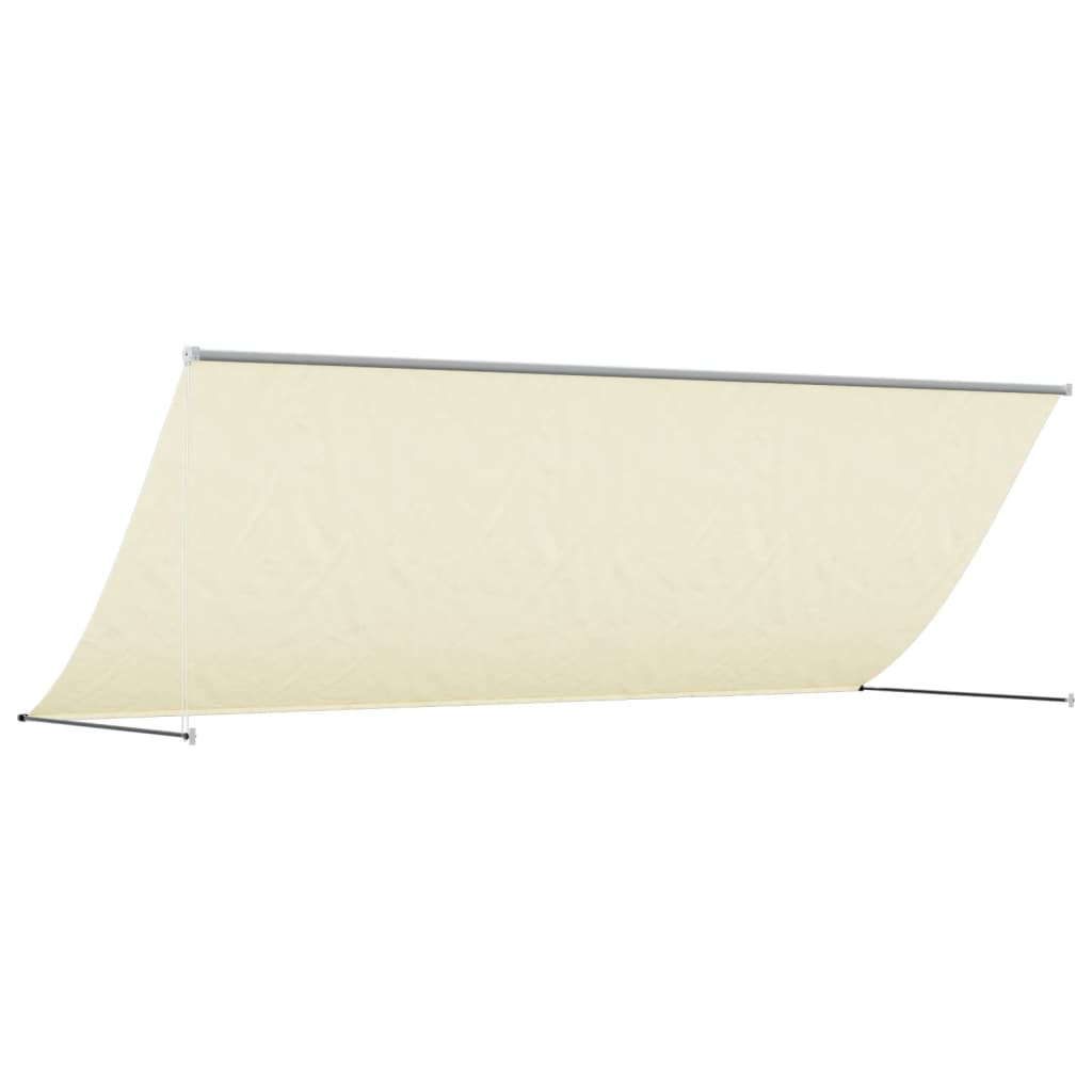 Tenda da Sole Retrattile Crema 400x150 cm in Tessuto e Acciaio 368763