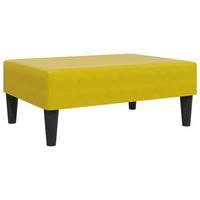 Divano Letto 2 Posti con Sgabello Giallo in Velluto 3216254