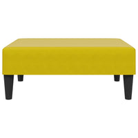 Divano Letto 2 Posti con Sgabello Giallo in Velluto 3216254