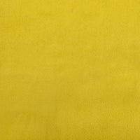 Divano Letto 2 Posti con Sgabello Giallo in Velluto 3216254