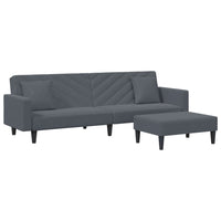 Set di Divani 2 pz con Cuscini Grigio Scuro in Velluto 3216269