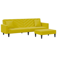 Set di Divani 2 pz con Cuscini Giallo in Velluto 3216272