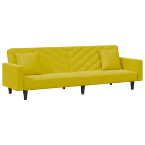 Set di Divani 2 pz con Cuscini Giallo in Velluto 3216272