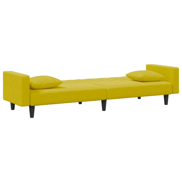 Set di Divani 2 pz con Cuscini Giallo in Velluto 3216272