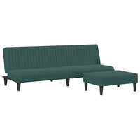 Set di Divani 2 pz Verde Scuro in Velluto 3216276