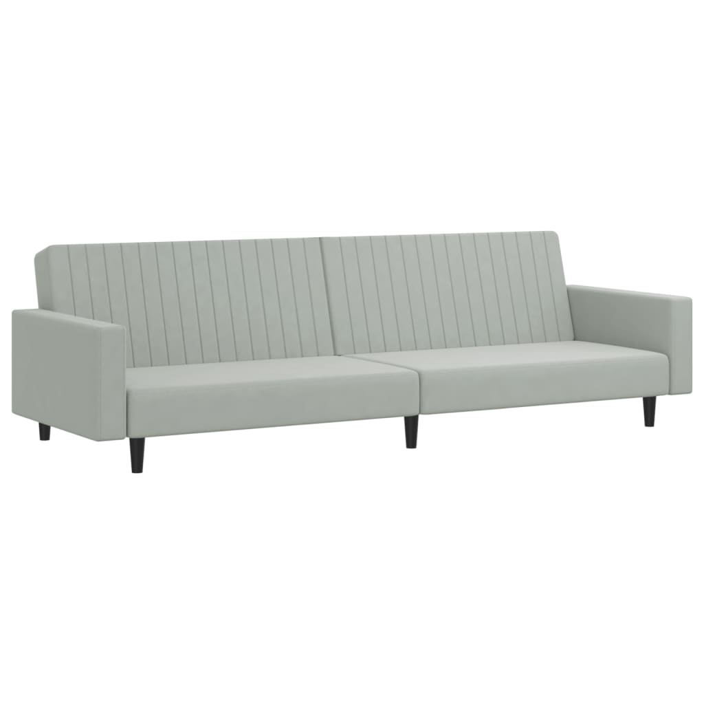 Set di Divani 2 pz Grigio Chiaro in Velluto 3216280