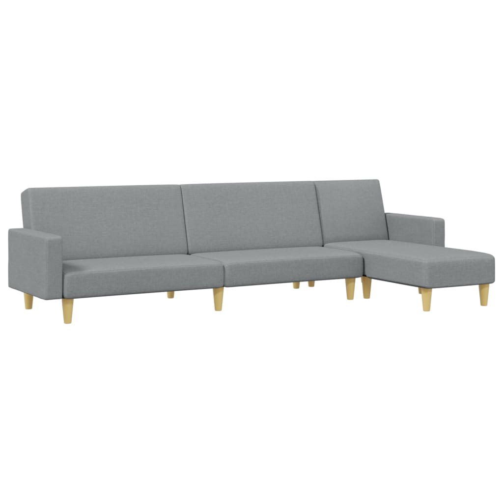 Set di Divani 2 pz Grigio Chiaro in Tessuto 3216300